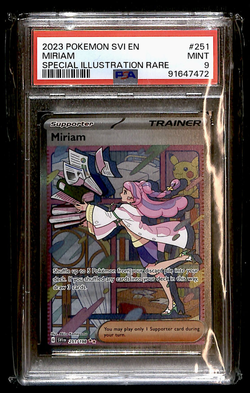 Miriam Special Illustration Rare Scarlet & Violet Base 251/198 , PSA 9 Pokemon Card