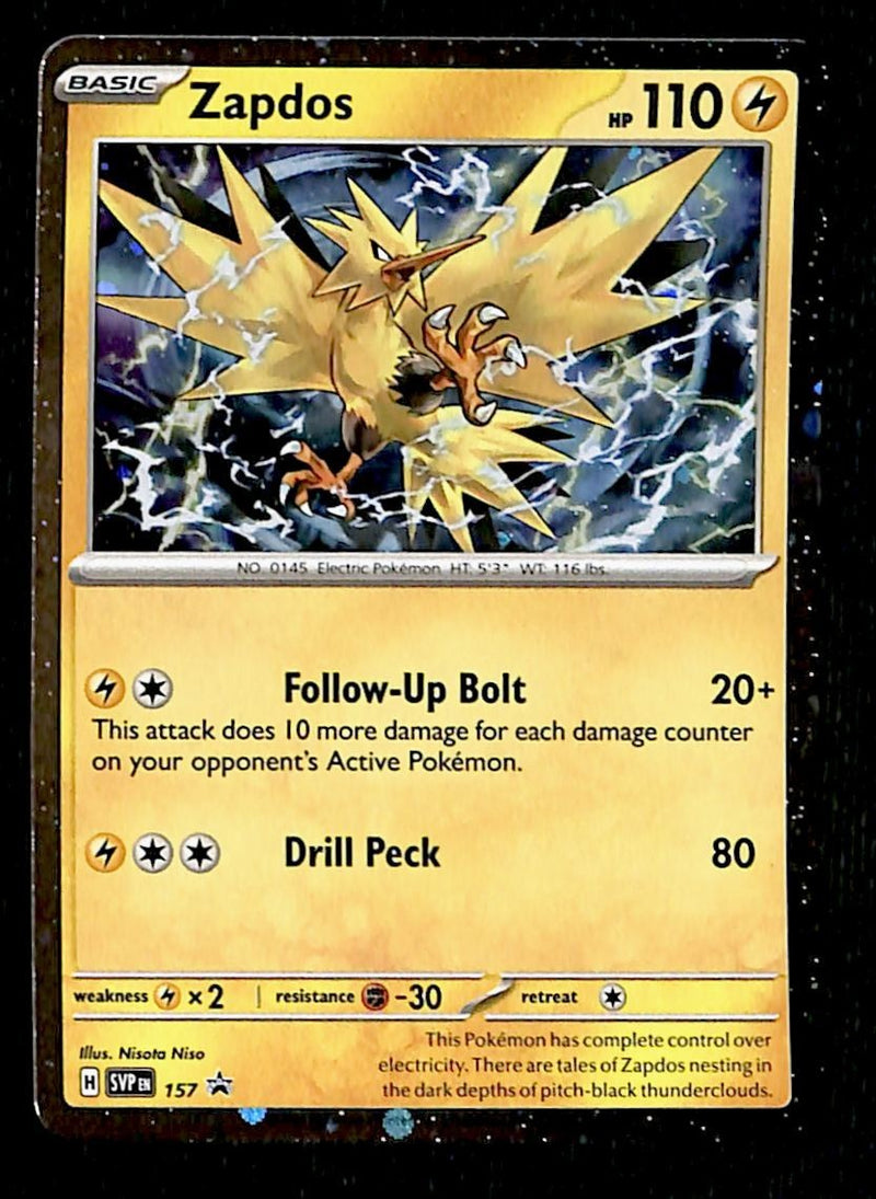Zapdos Holo Black Star Promo SVP 157 NM Pokemon Card