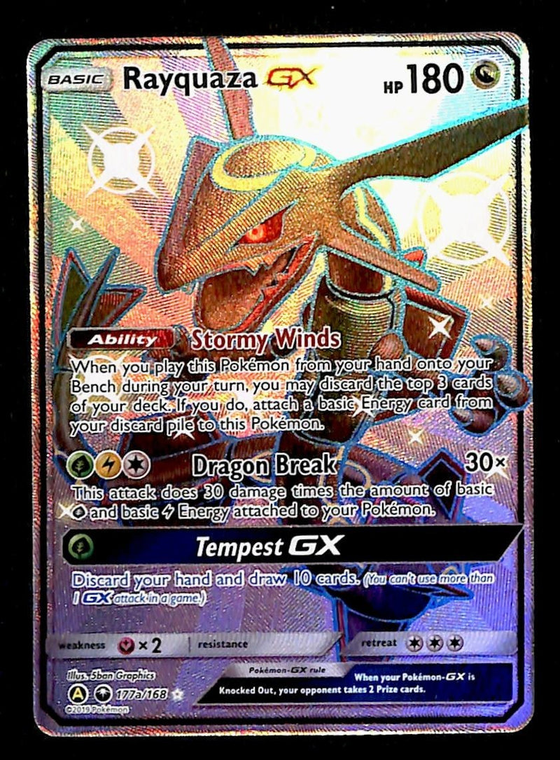 Rayquaza GX Hidden Fates 177a/168, NM Pokemon Card