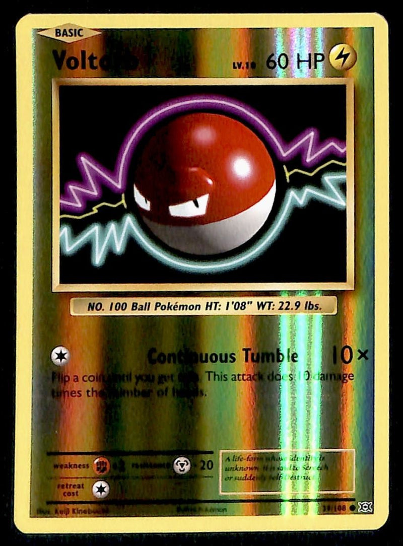 Voltorb Reverse Holo Evolutions 39/108, NM Pokemon Card