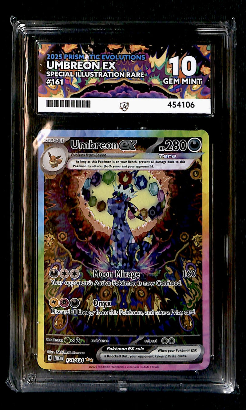 Umbreon Illustration Rare Prismatic Evolutions 161/131, ACE 10 Pokemon Card