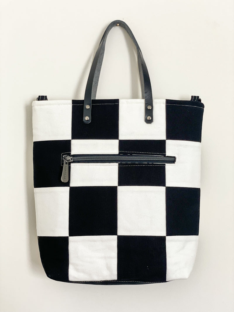 Checkered Crossbody Tote