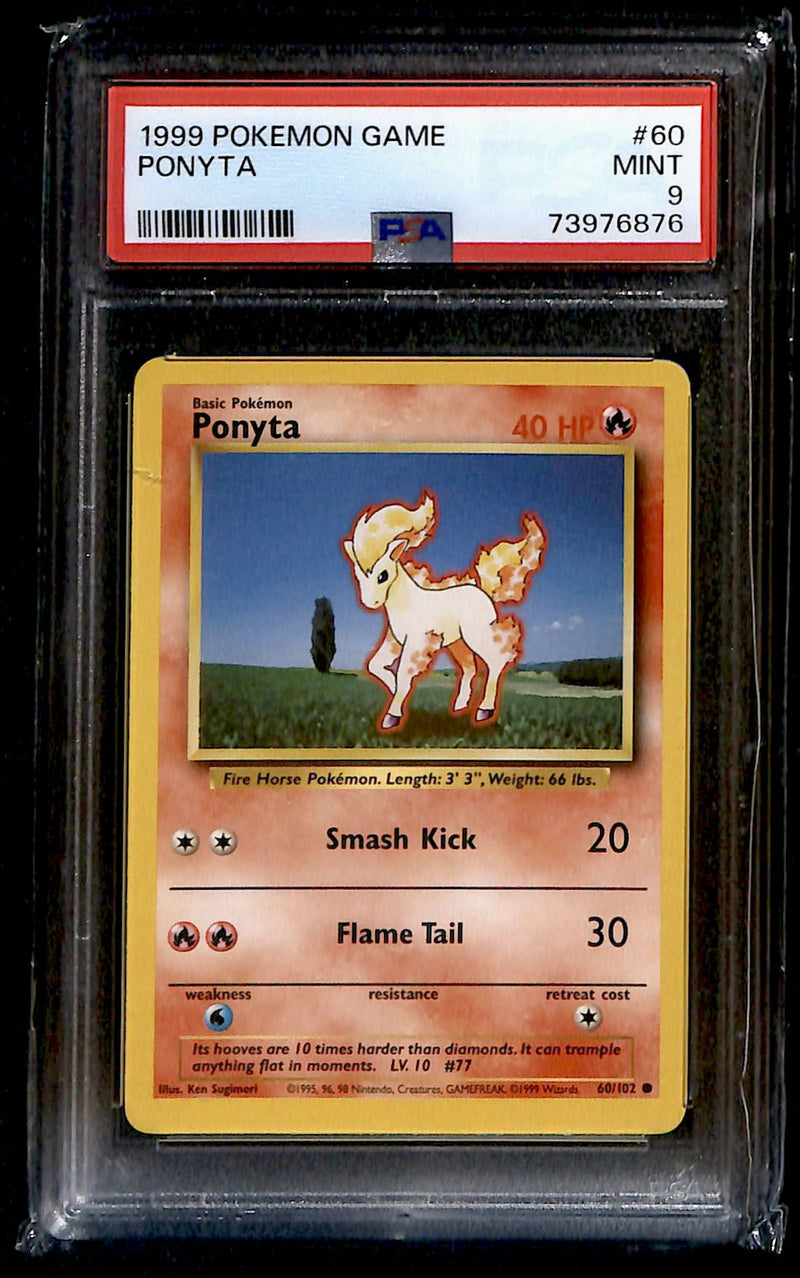 Ponyta Base Set 60/102, PSA 9 Pokemon Card