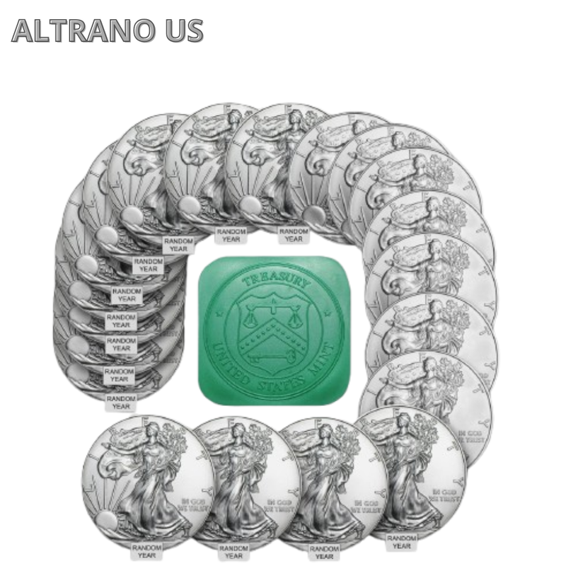 Roll of 20 - American Silver Collectible Eagle Coins 1 oz – Uncirculated Display Edition