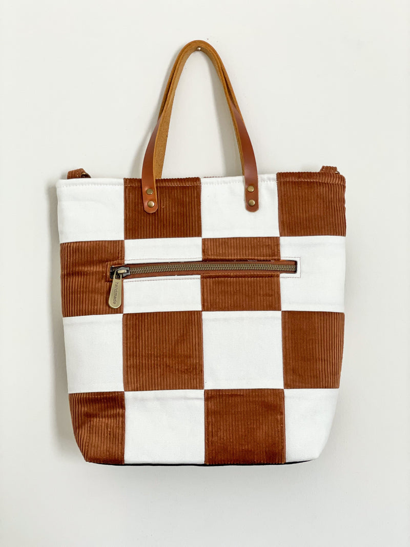 Checkered Crossbody Tote