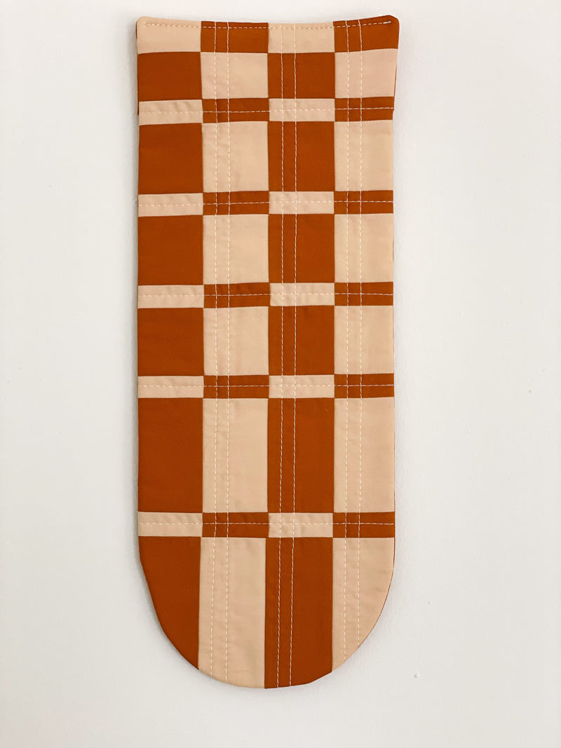 Check Wall Quilt Gingerbread 1