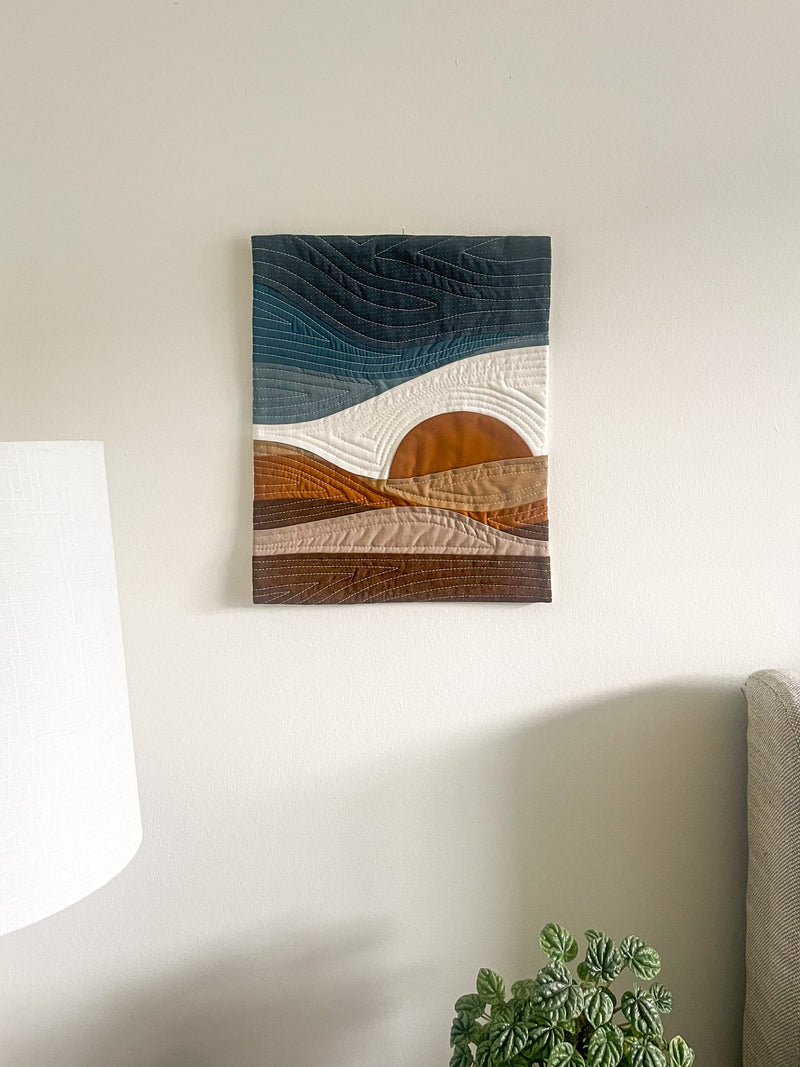 Quilted Wall Hanging in Earth & Sea