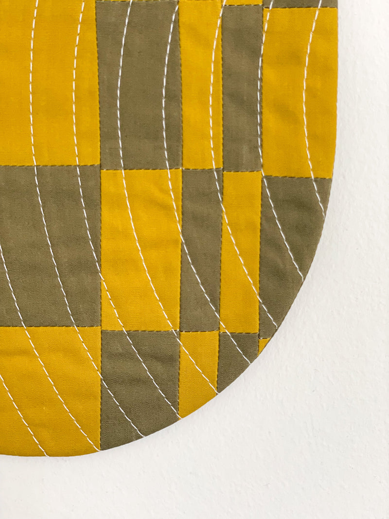 Check Wall Quilt Olive 1