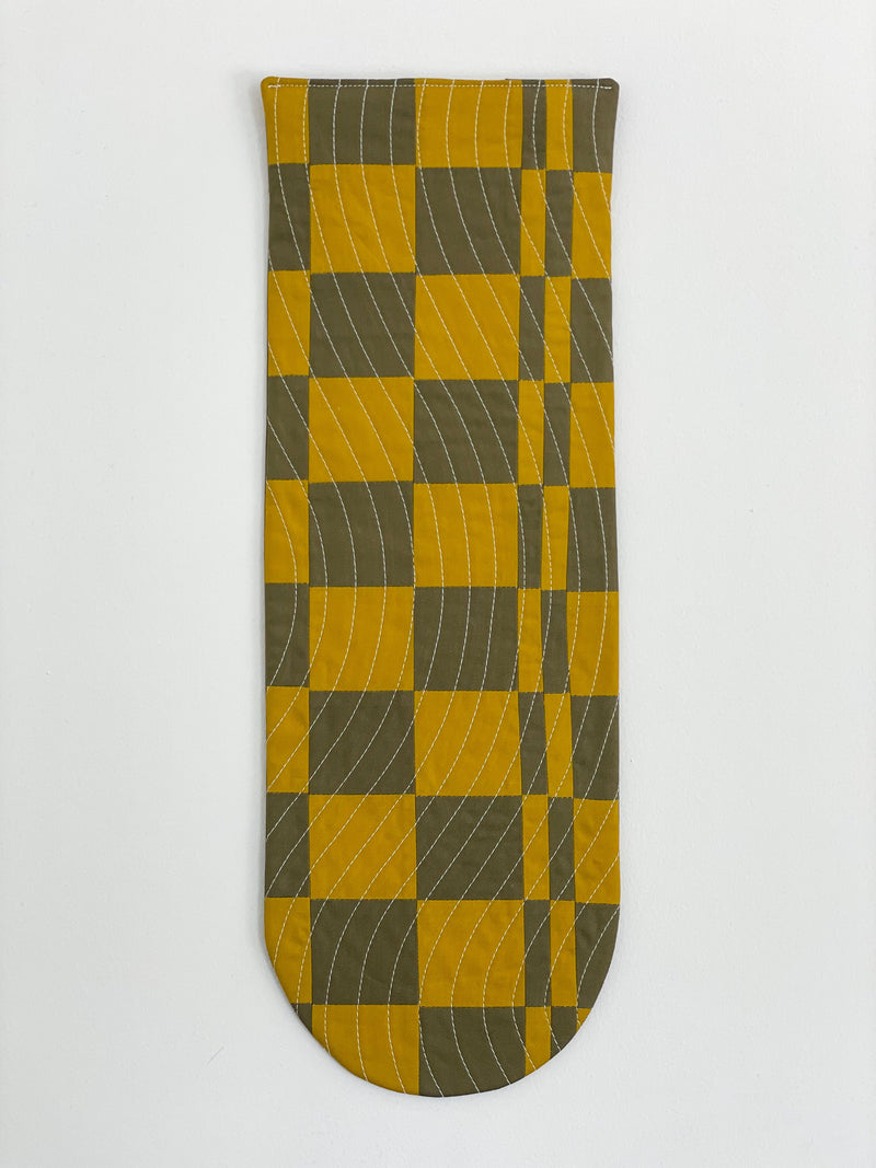 Check Wall Quilt Olive 2