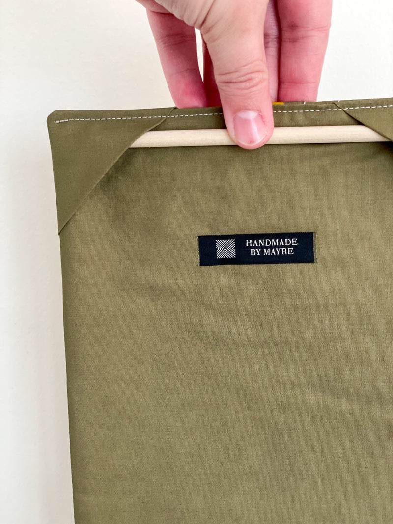 Check Wall Quilt Olive 1