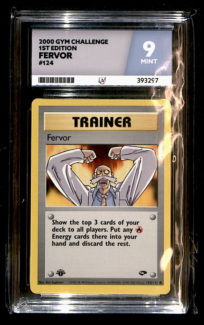 Fevor 1st Edition Gym Challenge 124/132, ACE 9 Pokemon Card