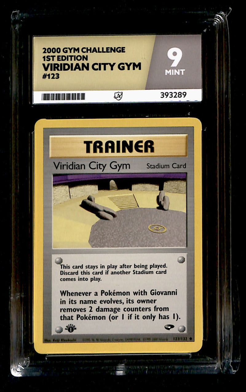 Viridian City Gym 1st Edition Gym Challenge 123/132, ACE 9 Pokemon Card