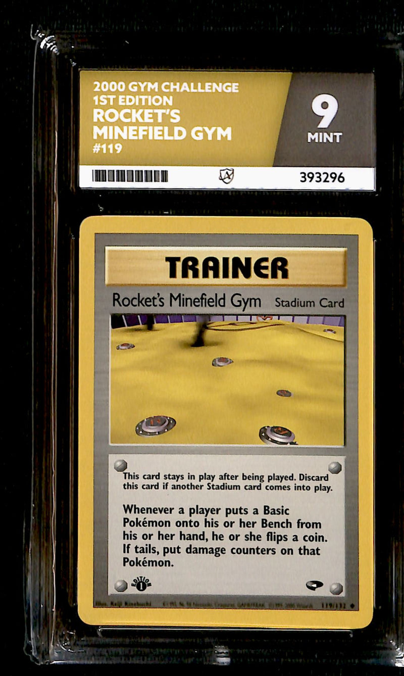 Rockets Minefield Gym 1st Edition Gym Challenge 119/132, ACE 9 Pokemon Card