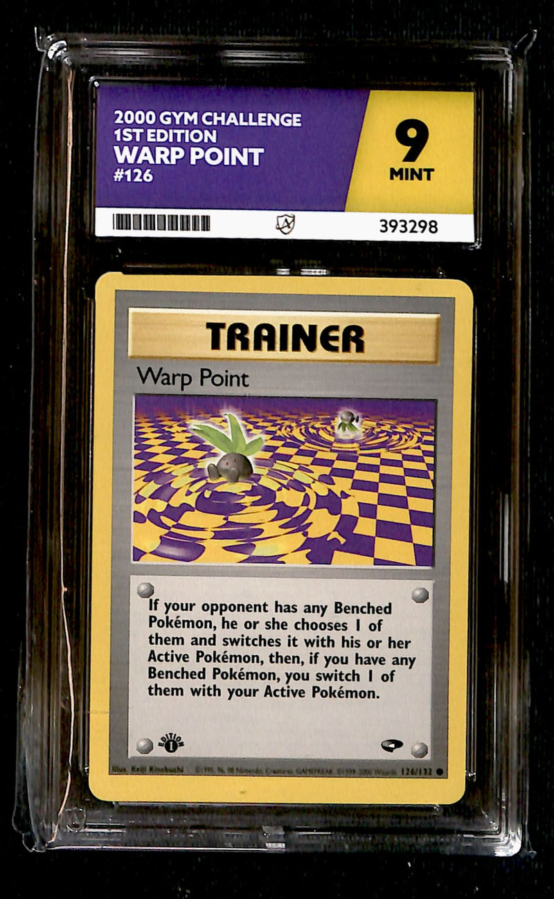 Warp Point 1st Edition Gym Challenge 126/132, ACE 9 Pokemon Card