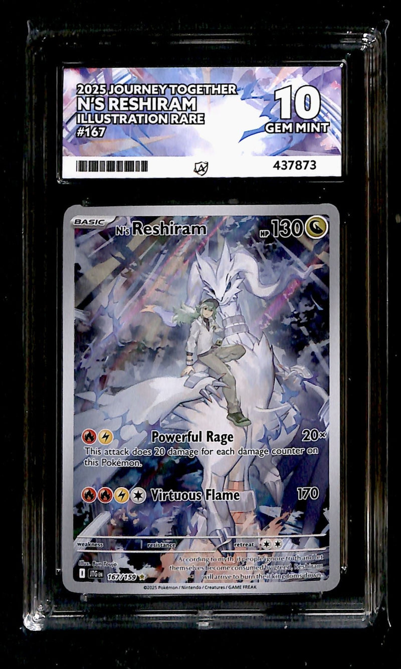 N's Reshiram Illustration Rare Journey Together 167/159, ACE 10 Pokemon Card