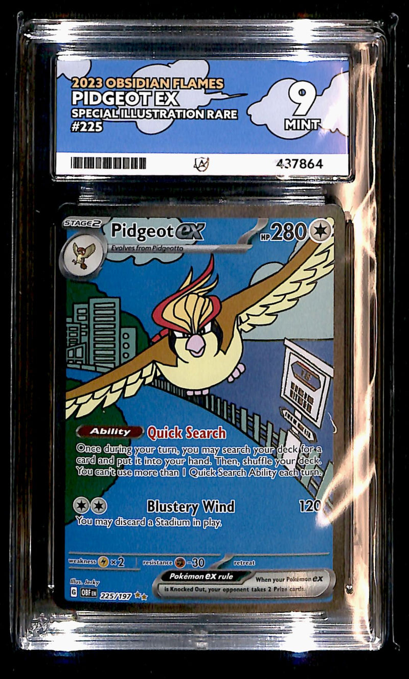 Pidgeot ex Illustration Rare Obsidian Flames 225/197, ACE 9 Pokemon Card