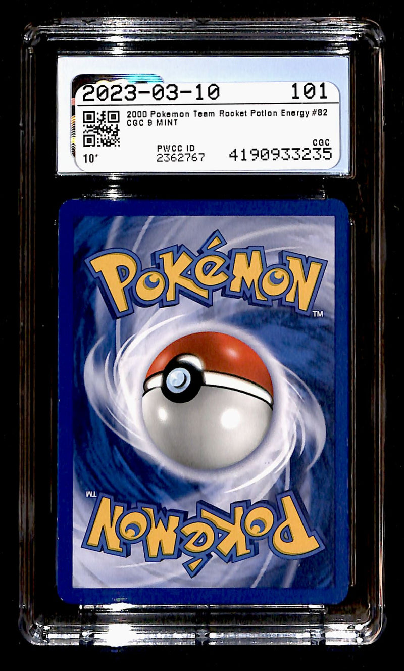 Potion Energy Team Rocket 82/82, CGC 9 Pokemon Card