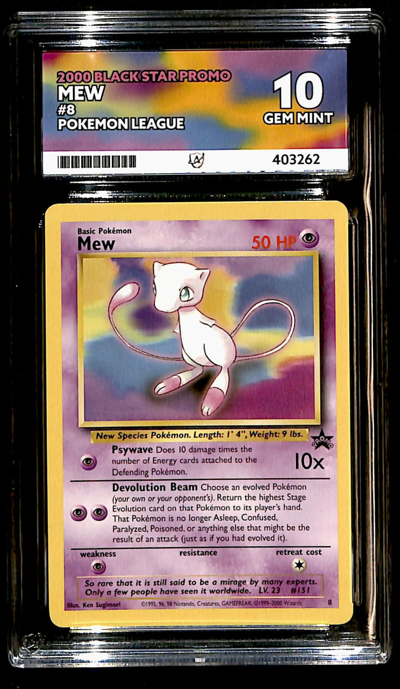 Mew Black Star Promo 8, ACE 10 Pokemon Card