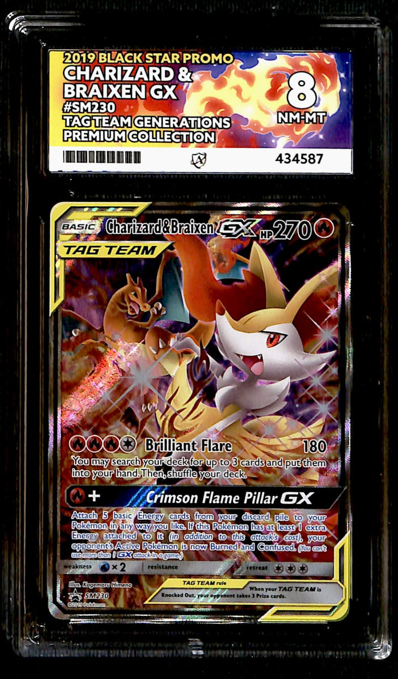 Charizard & Braixen GX Promo SM230, ACE 8 Pokemon Card